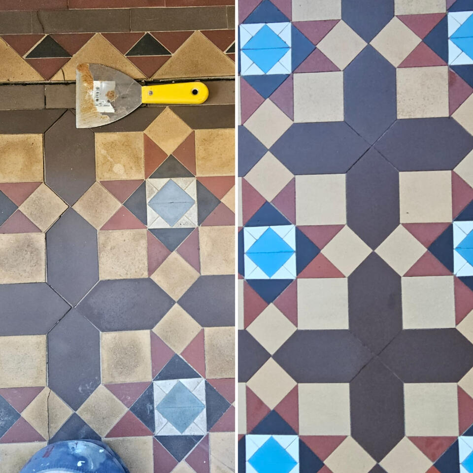 Heritage Tile Restoration heritage tessellated mosaic tile cleaning and repair